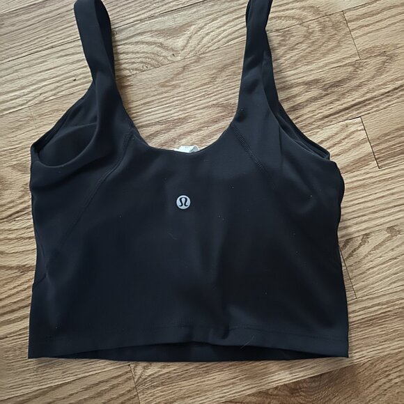 Lululemon Black Align Tank Cropped Length Size 4 BLK EXCELLENT CONDITION! - Picture 2 of 5